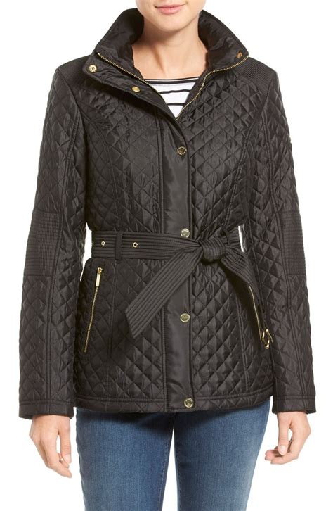 Michael michael kors belted quilted jacket 